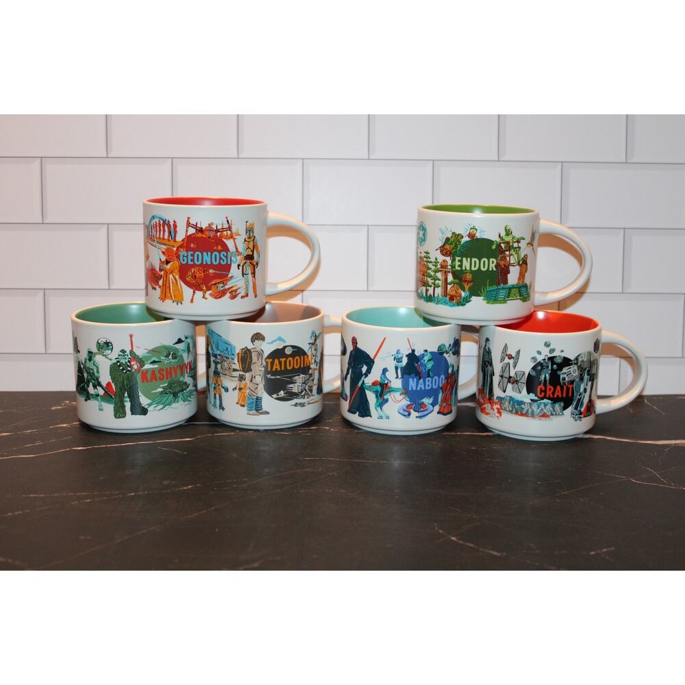 Starbucks Star Wars Discovery Series Mugs Set of 6 New in Box
